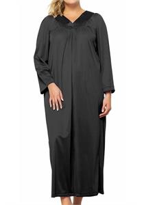 Women's Long Sleeve Gown (Black)